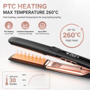 Torlin Electric Salon-Grade <strong>Thick</strong> <strong>Hair</strong> PTC Heater Negative Ion Flat Iron Ionic <strong>Hair</strong> <strong>Straightener</strong> <strong>for</strong> Barber Shops Household Use - Product Image 2