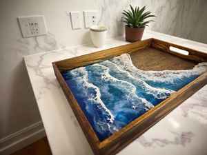 Bandejas de Madera Duraderas con Acabado de Resina Suave, Ideales para Entretener Invitados, Servir Comidas o Exhibir Artículos Decorativos - Product Image 6