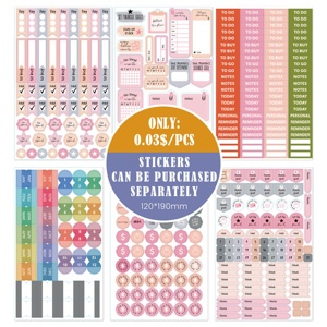 Organizzatore finanziario A5 notebook con copertina rigida mensile settimanale tracker di fatture rivista pianificatore di budget di <span class=keywords><strong>spesa</strong></span> annuale con adesivi - Product Image 6