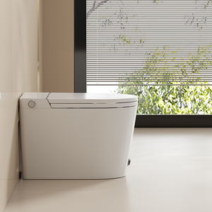 <span class=keywords><strong>WC</strong></span> intelligent M1 sans électricité avec chasse d'eau à capteur au pied, double lavage, évacuation en S, fixation au sol, réservoir encastré - Product Image 5