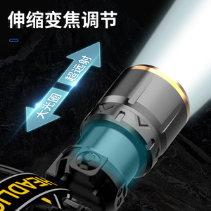 Headlamp Led Rechargeable <b>Battery</b> 4800Mh White <b>Light</b> Outdoor Lighting With Digital Display - Product Image 5