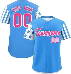 Tontons Factory logotipo personalizado nombre Jersey hombres a rayas uniforme de béisbol con nuevo diseño personalizado béisbol y softball desgaste - Product Image 2