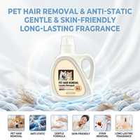 Détergent liquide professionnel anti-statique pour l'élimination des poils d'animaux, formule anti-adhérence des poils pour propriétaires de chiens et de chats