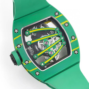 นาฬิกาข้อมือผู้ชายดีไซน์ทันสมัยปี 2026 แบบกลไกโชว์กลไก ทูร์บิญอง วัสดุคาร์บอนไฟเบอร์ระดับไฮเอนด์ เหมาะสำหรับสไตล์ฮิปฮอป - Product Image 4