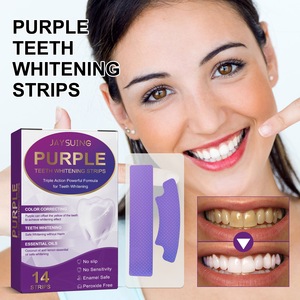 14 bandes blanchissantes pour <span class=keywords><strong>les</strong></span> <span class=keywords><strong>dents</strong></span> par boîte, gel violet pour le nettoyage dentaire, éclaircissant, soin d'hygiène buccale, bandes <span class=keywords><strong>de</strong></span> blanchiment dentaire - Product Image 1