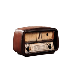 Retro Vintage Resin Folk Art Hand-painted <b>Crafts</b> Radio Model Nostalgic Ornaments Creative Dirty <b>Old</b> Small Figurine Home Table - Product Image 1