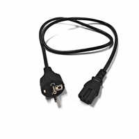 Câble d'alimentation pour ordinateur, prise Schuko CEE 7/7 standard européenne à 3 broches droites vers IEC C15, rallonge pour PDU