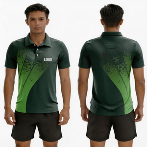 เสื้อโปโลแขนสั้นสำหรับผู้ชายเสื้อโปโลผ้าโพลีเอสเตอร์หรูหราดีไซน์ทันสมัย - Product Image 1