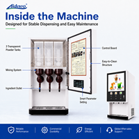 Commerciële instant drankenautomaat 58TL-6-C, 3 poederreservoirs, 6 smaken, compressor koeling, 10 kopjes/min drankenautomaat