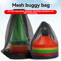 Sac en maille durable avec cordon de serrage, sac de rangement pour équipement sportif, pour balles et accessoires
