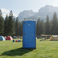 Toilettes portables pour chantier, cabine de toilettes mobile avec lavabo, unité de toilettes en plastique pour chantier