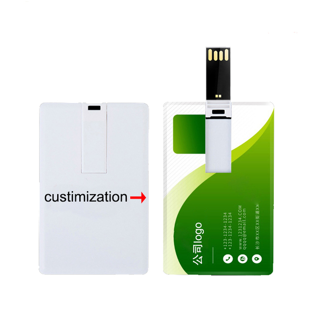 White Credit Memory Card USB Sticks Custom Photo Print Company Logo Name Gift 4GB 8GB 16GB 32GB USB 2.0 Flash Pen Drive Pendrive