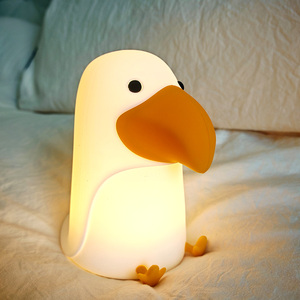 मिनी कस्टम सोते हुए छोटे प्यारे पक्षी लैंप, जो सिलिकॉन रिचार्जेबल बच्चों के बेडरूम लैंप रात लैंप - Product Image 1