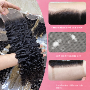 ผมมนุษย์ผมตรงลอน13x4 5x5 4ผมมนุษย์บริสุทธิ์แบบสองชั้น - Product Image 5