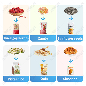 Un peseur combiné à 14 têtes associé à une machine d'emballage de granulés à 8 postes, utilisée pour l'emballage de chips, de noix et de fruits secs. - Product Image 4