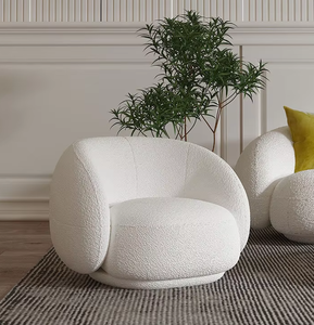 현대 아파트 거실 안락 의자 소파 Lambswool 커버 2 인용 Loveseat 스폰지 채워진 단면 소파 세트 호텔 사용 - Product Image 4