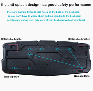 Hot Koop Gaming Pc Toetsenbord Met 3-Kleur Mengen Backlight Gaming <span class=keywords><strong>Keyboard</strong></span> Voor Gamer Rgb Laptop Zwart - Product Image 5