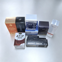 Boîte en carton pliable à rabat inversé avec logo personnalisé imprimé, vernis sélectif UV, emballage plat, recyclable, pour la vente au détail de compléments vitaminiques