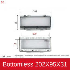 10 Air switch button transparent <b>cover</b>, IP67 transparent ABS PC protective <b>window</b> <b>cover</b>, suitable for distribution box, 2-18 Way - Product Image 1