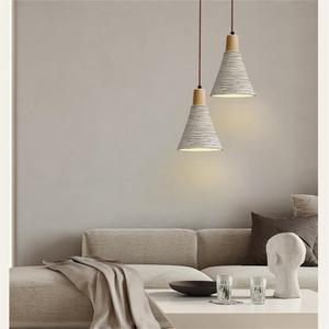 Wabi-sabi Style LED Pendant Light Unique Cream-Colored <b>Bar</b> Counter/ Coffee <b>Table</b> Long Pendant for Balcony Pendant Light - Product Image 4