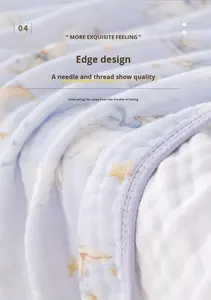 Asciugamano da Bagno Morbido per Neonati in Garza di Cotone di Bambù a Sei Strati, Coperta di Classe A per Asilo - Product Image 3