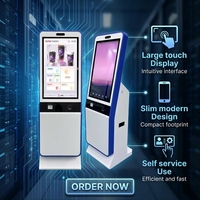 Kiosque de paiement interactif en libre-service pour intérieur, 21,5, 23 et 27 pouces, avec imprimante, écran tactile capacitif et SDK intégré pour la commande