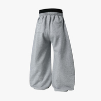 Pantalon de survêtement ample délavé avec patchs pour homme Calorie Sportswear, 100 % coton, style streetwear hip-hop, logo personnalisé pour les marques de vêtements