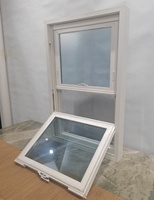 Fenêtre américaine sur mesure à double battant coulissant verticalement en vinyle, cadre en PVC, profil en fibre de verre pour maisons