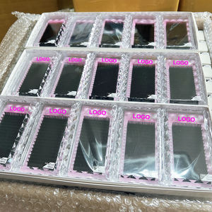 Extensions de cils en marque privée, fibres PBT coréennes, volume mat, noir foncé, plateau de cils, cils individuels en cachemire, extensions de cils - Product Image 6