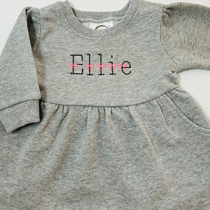 <span class=keywords><strong>Robe</strong></span> en coton pour petites filles, <span class=keywords><strong>sweat</strong></span>-shirt à col rond, personnalisable, en tissu French Terry, pour l'automne et l'hiver, OEM - Product Image 3