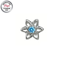Cute Bridal Ear Flower Earrings for Women Titanium Helix Daith Fine Stud Earrings Korean Gold Plated Nose Ring Piercing Jewelry
