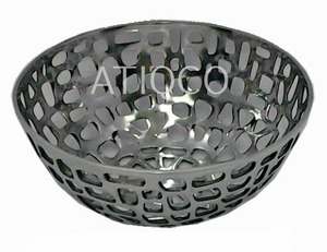 Bol en fer et laiton moderne, attrayant et écologique, le plus vendu en Inde, en aluminium poli, pour servir des aliments, des fruits et des bonbons - Product Image 5