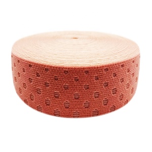 1.5 <span class=keywords><strong>inch</strong></span> bán buôn tùy chỉnh màu duy nhất Jacquard Debossed Logo mềm polyester/Nylon dệt ban nhạc đàn hồi vải cho đồ lót - Product Image 2