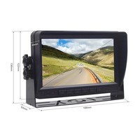 Écran LCD TFT 4 canaux pour voiture, sécurité du bus, AHD 1080P, moniteur quadri-vue 7 pouces pour caméras de recul de tracteur