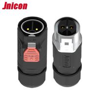 Conector impermeable Jnicon IP67 Enchufe de alimentación CC de 2 pines para la industria