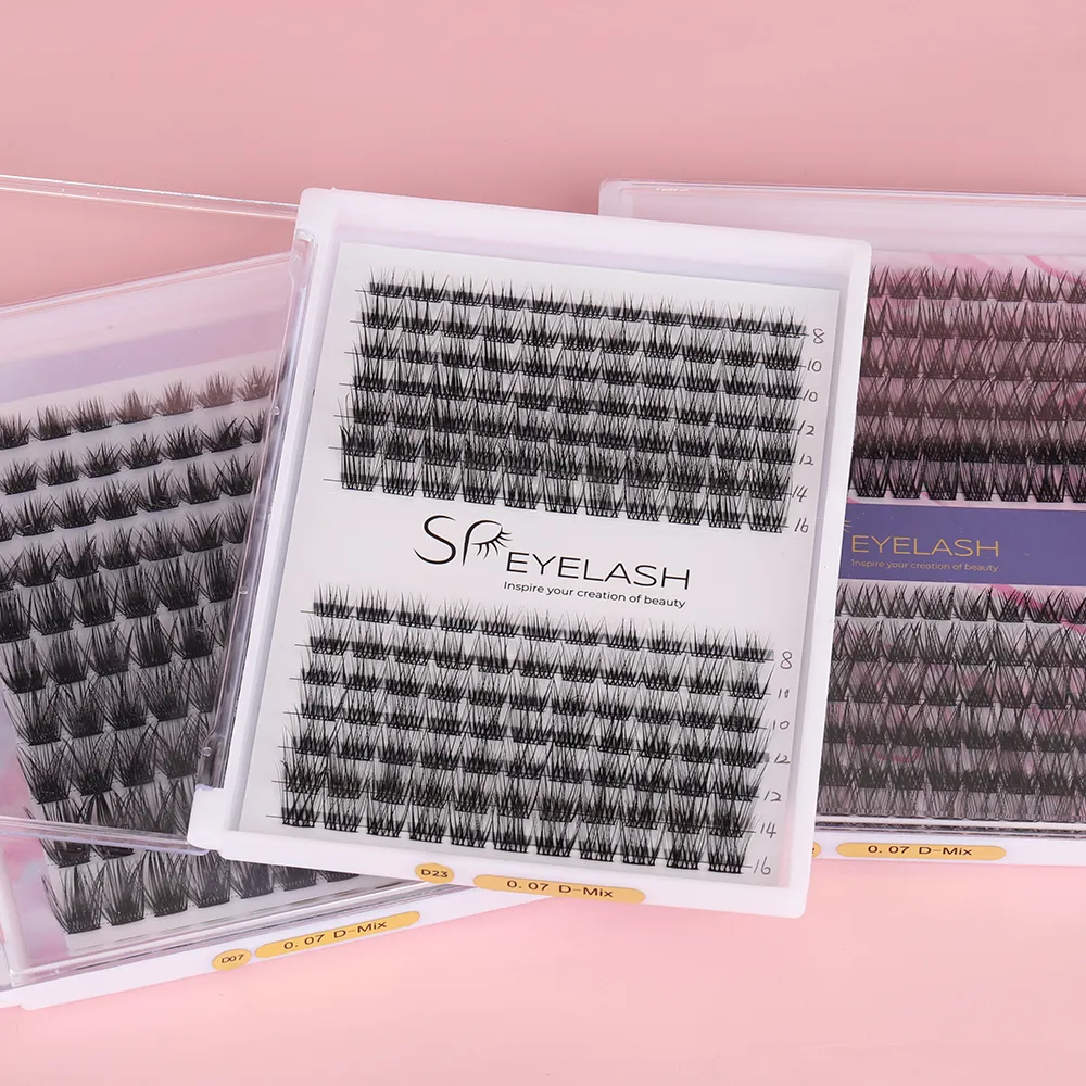 SP EYELASH Cluster Wimpern C D Curl 8-18mm Gemischte DIY Wimpern verlängerungen Weiches Volumen Individuelle Selbst verlängerungen Wimpern Natürlicher Look