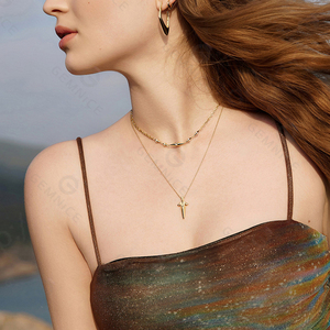 Gemnel Wholesale Silver 925 Gothic <b>Rivet</b> Necklace Punk Silver Tassel Necklace Collarbone Chain Fashion Jewelry Gift - Product Image 6