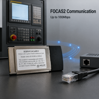 Kartu Jaringan PCMCIA untuk Sistem FANUC CNC, Kartu Ethernet Serial ke RJ45 untuk Pengumpulan Data Mesin Perkakas