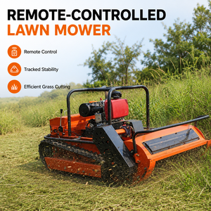 Tondeuse robot tout-terrain à chenilles en caoutchouc télécommandée, coupe-herbe à fléaux 80cm 100cm 120cm pour jardin - Meilleures ventes - Product Image 1