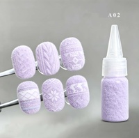 30 Couleurs de Poudre de Fibres Floquées Moelleuses 2g, Poudre de Velours Floqué Effet Diamant pour Ongles, Pigment pour Nail Art, Décoration DIY