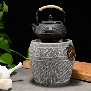 Stone Tea <b>Stove</b> Cast Iron Freestanding Outdoor Firewood Heating Asian Design Durable Tea Pot Warmer - Product Image 2