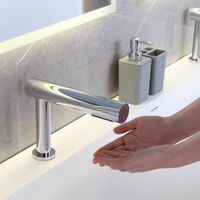 Nouveau sèche-mains intelligent 3 en 1 en laiton moussant liquide à triple capteur pour robinet d'air avec distributeur de savon