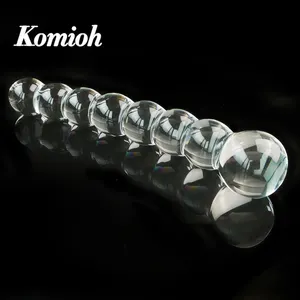 Komioh设计定制性玩具19厘米7.5英寸长大型水晶屁股插头成人男性阴道肛门性玩具女性