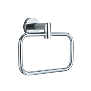 Hotel <b>Bathroom</b> Towel Ring Zinc Alloy Base Stainless Steel Square Chrome Wall Mounted <b>Bathroom</b> <b>Accessories</b> - Product Image 3