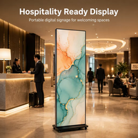 Afficheur numérique LED pliable et peu encombrant P1.86, boîtier en aluminium moulé sous pression pour intérieur, panneau publicitaire mobile, résolution 8K HDR