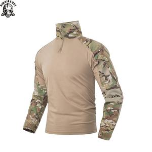 T-shirt tactique de combat à manches longues pour homme Sinairsoft G3, design camouflage multi-poches personnalisé, polyester durable pour la chasse en plein air - Product Image 1