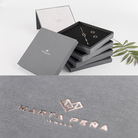 BK03B Boîte à Bijoux Collier Personnalisée, Emballage Luxe en Papier pour Bagues, Coffret Cadeau Bijoux avec Logo Imprimé