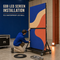 Teknologi GOB P2.5 Layar LED Poster Lipat untuk Dinding dengan Kecerahan 1200cd, Kedalaman Warna 16-Bit, Garansi 2 Tahun, 4K HDR10