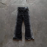Jeans vintage Y2K pour hommes, personnalisés, 100% coton, noir, coupe skinny et slim, streetwear, pantalon en denim pour hommes