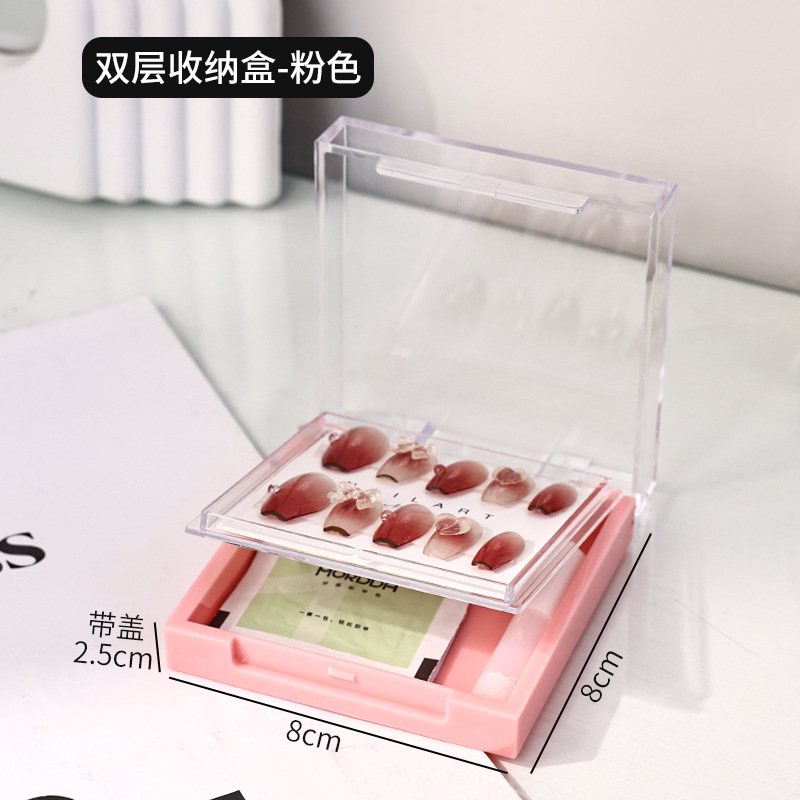 Transparent cover with pink base